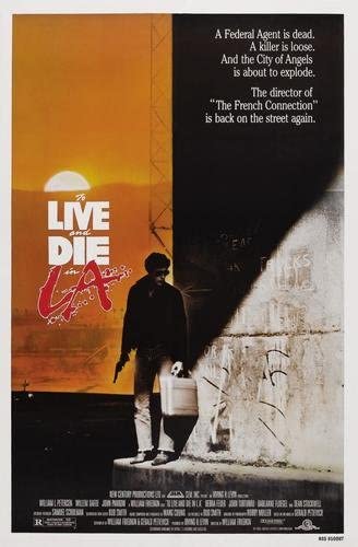 To Live and Die in L.A. (1984) is an ultra-stylish thriller about two Secret Service agents who go rogue to take down the counterfeiter who murdered their mentor. White knuckle. Probably has the best car chase of all time.