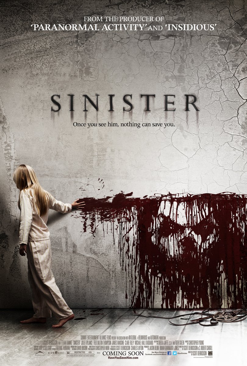 Sinister (2012) follows a desperate true-crime writer after he moves into a "murder house" with his family and discovers a cache of snuff films. Suburban living at its scariest.