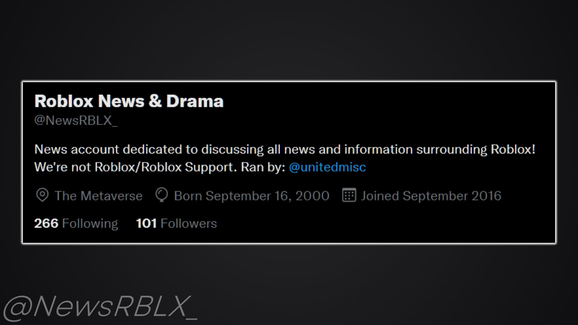 Roblox News & Drama (@NewsRBLX_) / X