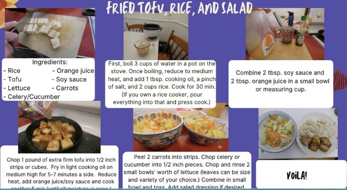 This Fridays meatless recipe is a splendid fried tofu, rice, and salad! Brought to you by Enviro’s very own Environmental Designer Sophia Moran🥗✅