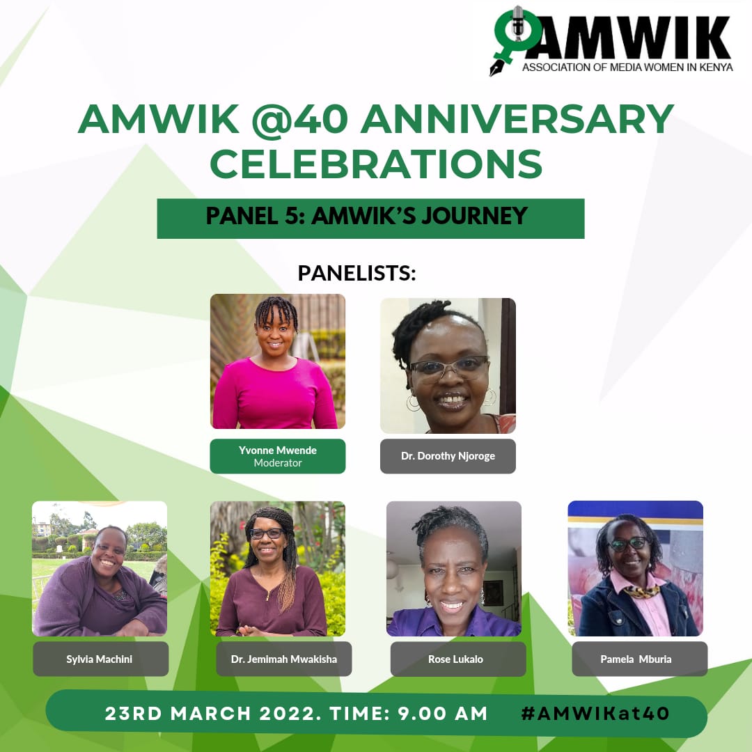 Speaking of male champions, my bro nudged me to join <a href="/AMWIK/">Association of Media Women in Kenya</a> a decade ago. &amp; I had to share mini-updates on my contribution to the org😅. 

So grateful to be moderating a session of previous board chairs having sat in the board myself 😉 #AMWIKat40