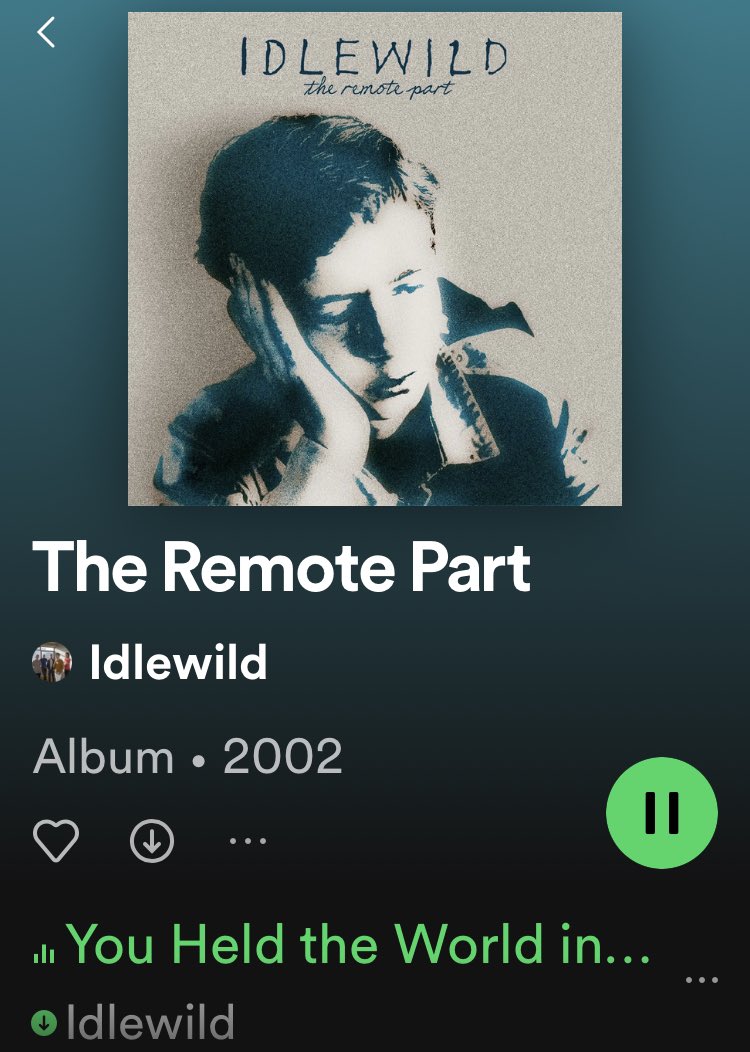 Acrosby_sl6's tweet photo. Today’s cold but sunny #CommuteSounds is brought to you by another album about to celebrate its 20th birthday — @IdlewildtheBand’s phenomenal fourth* album, The Remote Part.
* @RoddyWoomble refers to Captain as their first album rather than a standalone EP. Who am I to argue? https://t.co/4jKSN2MtkR