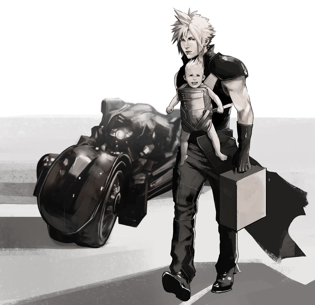 Hi guys! Thank you for the overwhelming support. I've read everyone's comments and I really appreciate them! So here's another dadCloud to keep the series going. New and improved Strife delivery service 😂 #Cloti #Cloudstrife #FF7