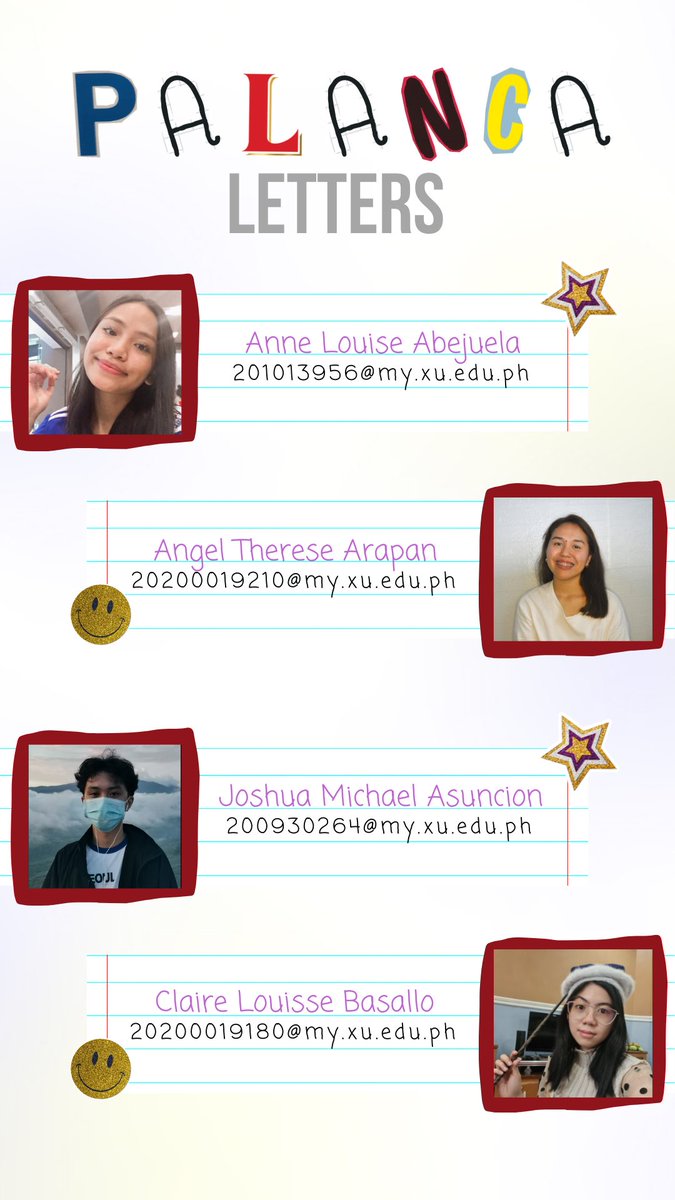 AimerichB12's tweet photo. Hello everyone! For our retreat this coming Wednesday, March 23, 2022, it would mean a lot to each and every one of us if we get to read palanca letters during our retreat. You can refer to the posters below to know our email addresses. Thank you! ✨ https://t.co/M1FP9Uf1Rp