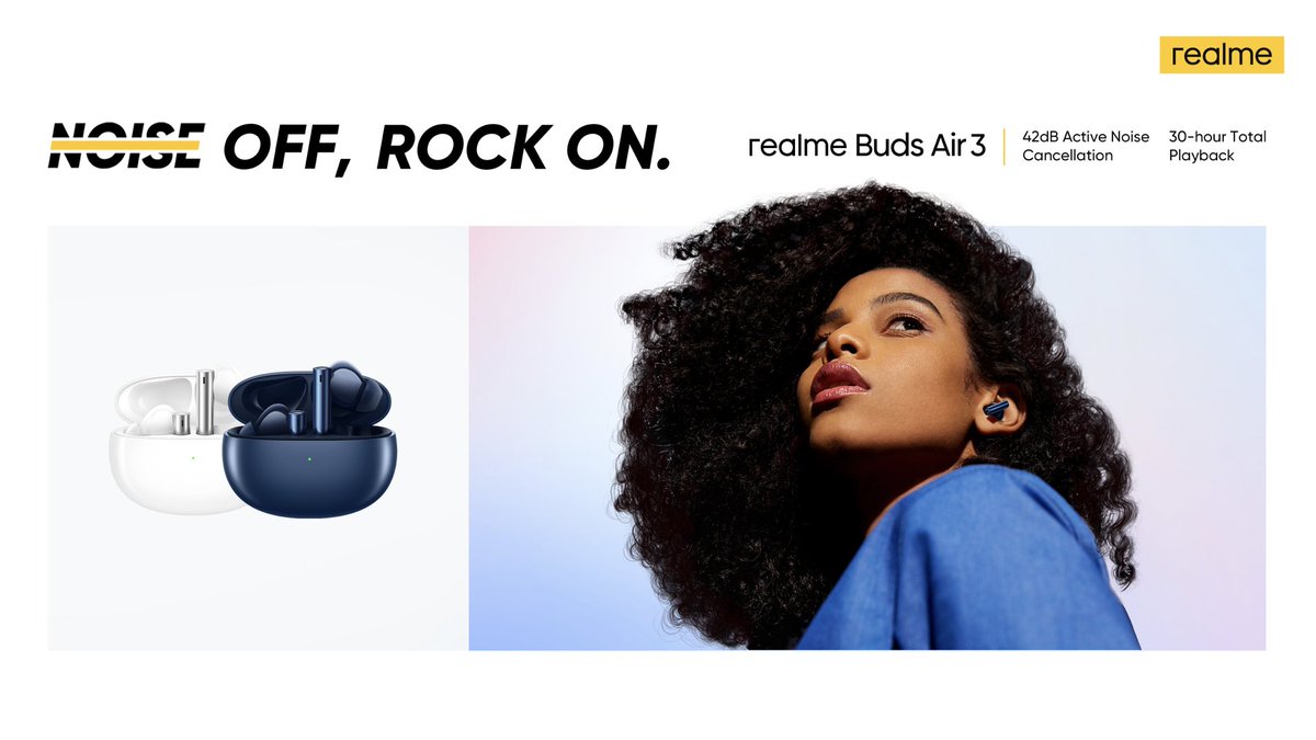 ipaa2122's tweet photo. Ternyata di #RilisrealmeGT2Pro ada yg baru juga nih yaitu realme Buds Air 3 yg punya Powerful ANC (Active Noise Cancellation) yg pastinya enak pas dipake saat WFH @realmeindonesia https://t.co/c9GaBcDPy9