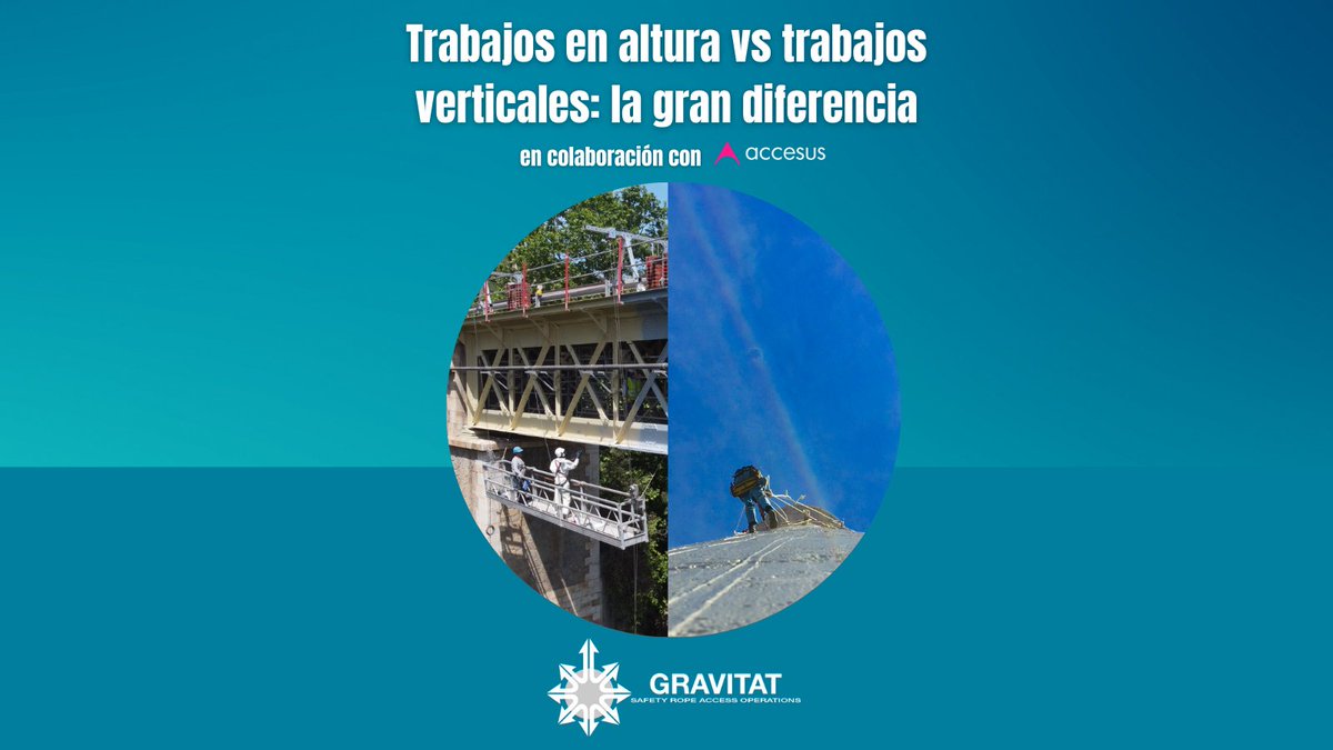 gravitatSL's tweet photo. Con frecuencia nos topamos con esta pregunta: ¿Son los trabajos en altura y verticales lo mismo? 🤔 Con @Accesus  te damos la respuesta, así que entra a nuestro blog y descubre la diferencia https://t.co/Li0yJNnRKN . ¡No te lo pierdas!🤩  

#trabajosverticales #trabajoalturas https://t.co/QcFvpHDQQv