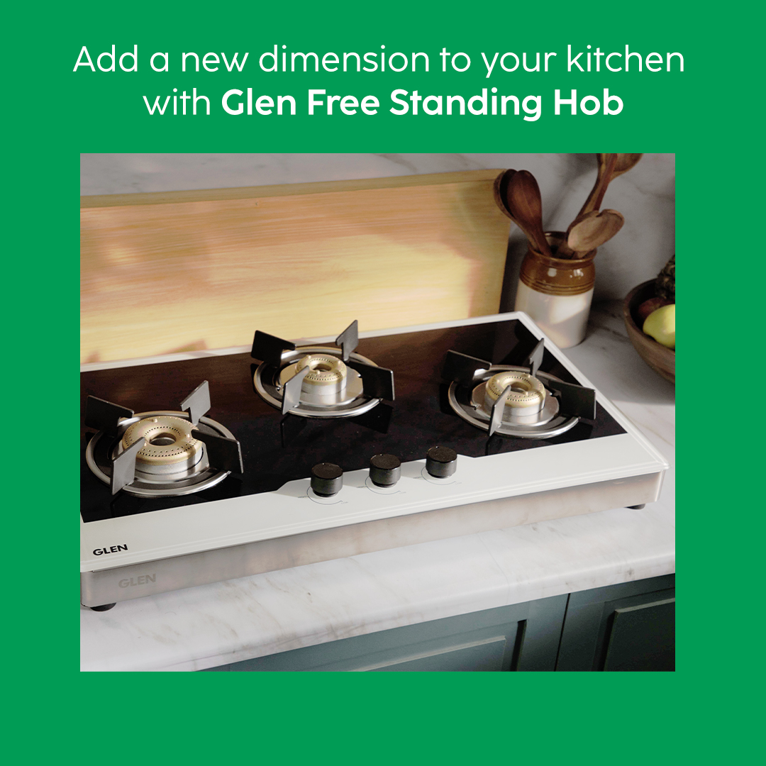 Glen__India's tweet photo. The Glen Free Standing Hob is equipped with 3 Different Forged Brass Burners: 1 high flame, 1 big and 1 small burner for diverse cooking requirements.
Shop Now: https://t.co/gwvnVyx98t
#glenindia #makewithglen #3burnerhob #kitchenappliances https://t.co/GqVc4X3Zeo
