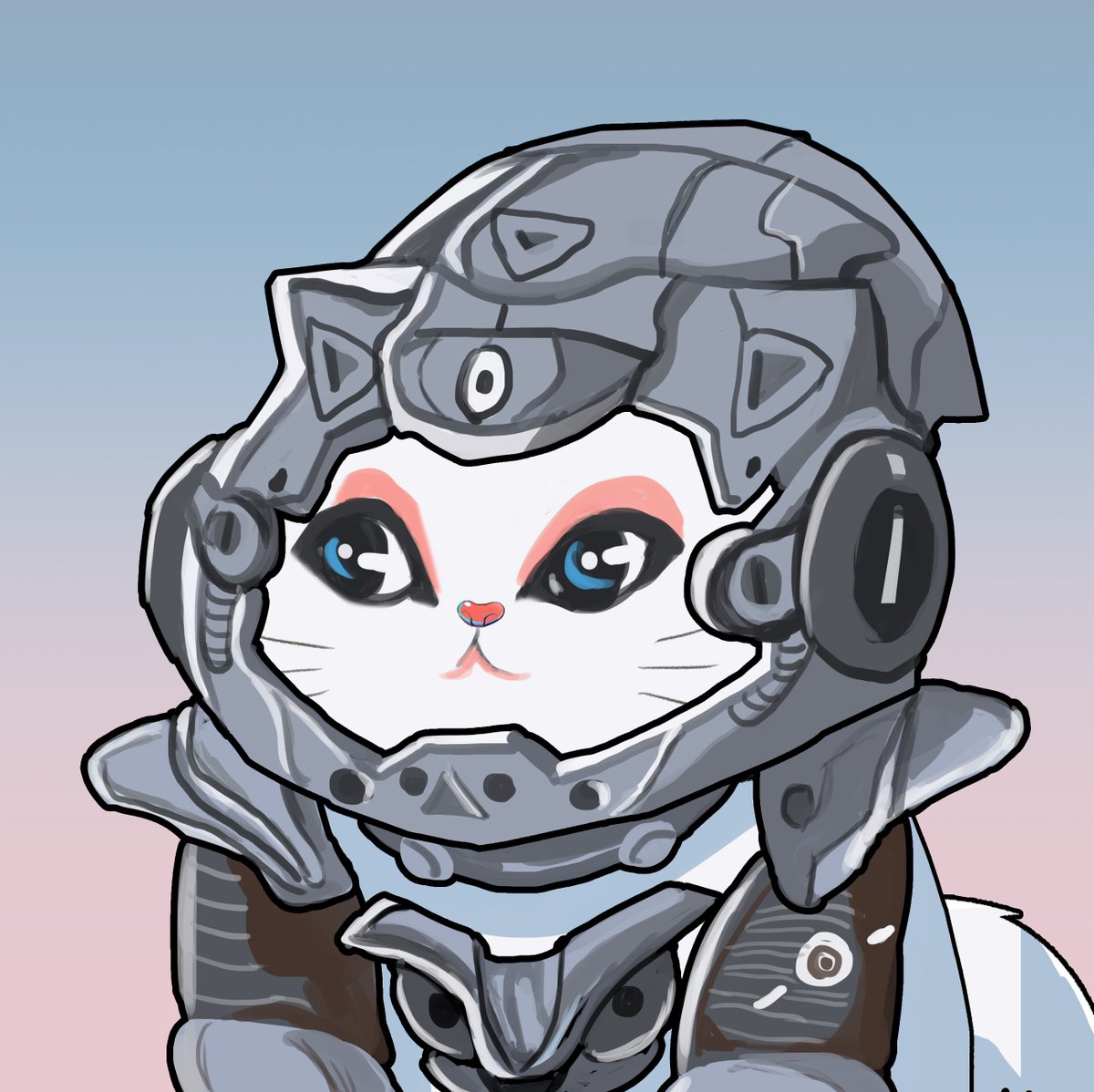 Elizabeth: Mecha Queen👑
As the eldest sister in 3 sisters, beautiful Elizabeth put on armor without hesitation, vowing to protect 2 sisters and other UCats. 
With her firm mind and super combat power, Elizabeth is hailed as the Mecha Queen by UCats.
#NFT #NFTCommunity #GameFi