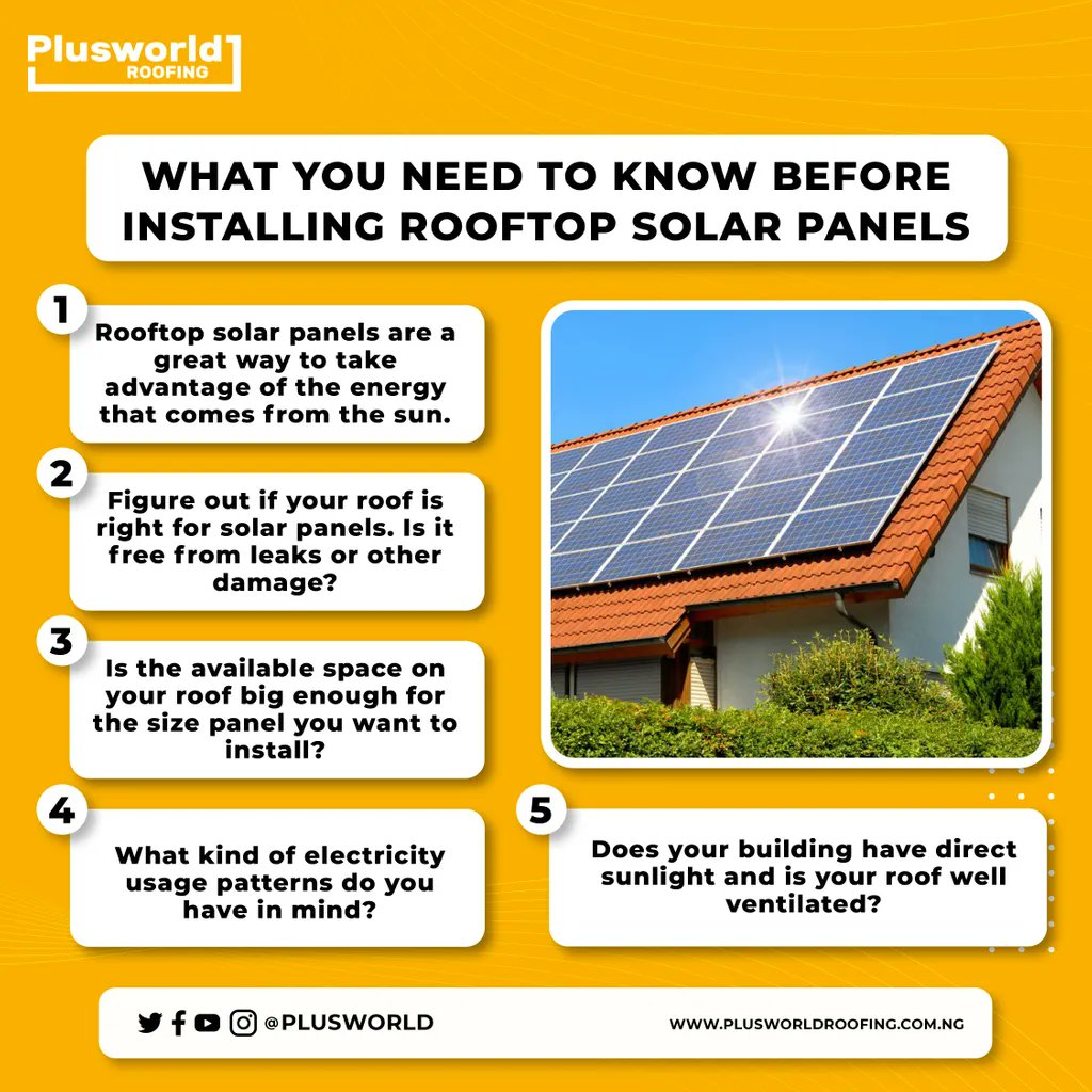 Are you one of the many people who are considering Roof Top Solar Panels?

If yes, you’re welcome and this for you 😀👉

#solar #solarpanels #solarsystem #solarenergy #solarpower #solareclipse #solarinstallation #solarcollective #solarpowered #solarpv