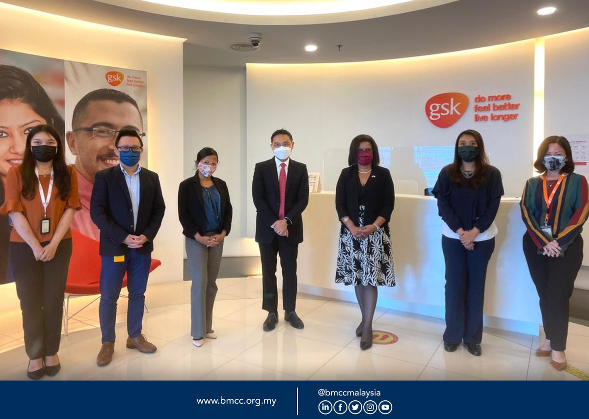 BMCCmy's tweet photo. #BMCC #BMCCNetworking #BMCCMember
The BMCC team visited the office of Sterling Member, @gsk, for a catch-up session to discuss collaboration opportunities and sharing of the Chamber's business support to our members. Thank you to GSK Malaysia for hosting us! https://t.co/PXtahK8eWK