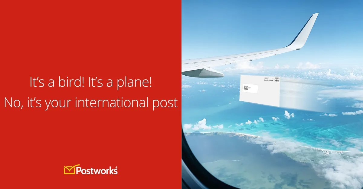 PostworksUK's tweet photo. What travels the world but only stays in one place? A stamp!
If you're sending postal internationally, send it through Postworks.
We're cheaper and simpler!
#internationalpost #postalpun #betterthanstamps https://t.co/a8SPgZtGEL