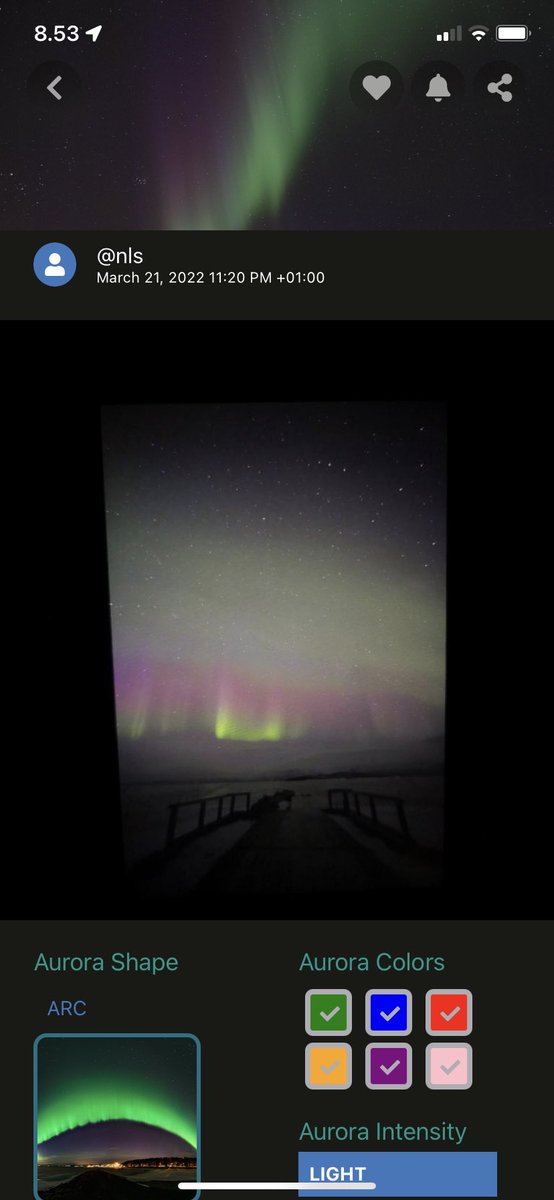 Beautiful Aurora checkins received on AuroraReach App by <a href="/NorrskenSthlm/">NLS</a> at Abisko 🇸🇪 Thank you 😊 
Have you seen aurora yourself or want to get free alerts - download our app aurorareach.com/install
#northernlights #AuroraBorealis #auroras