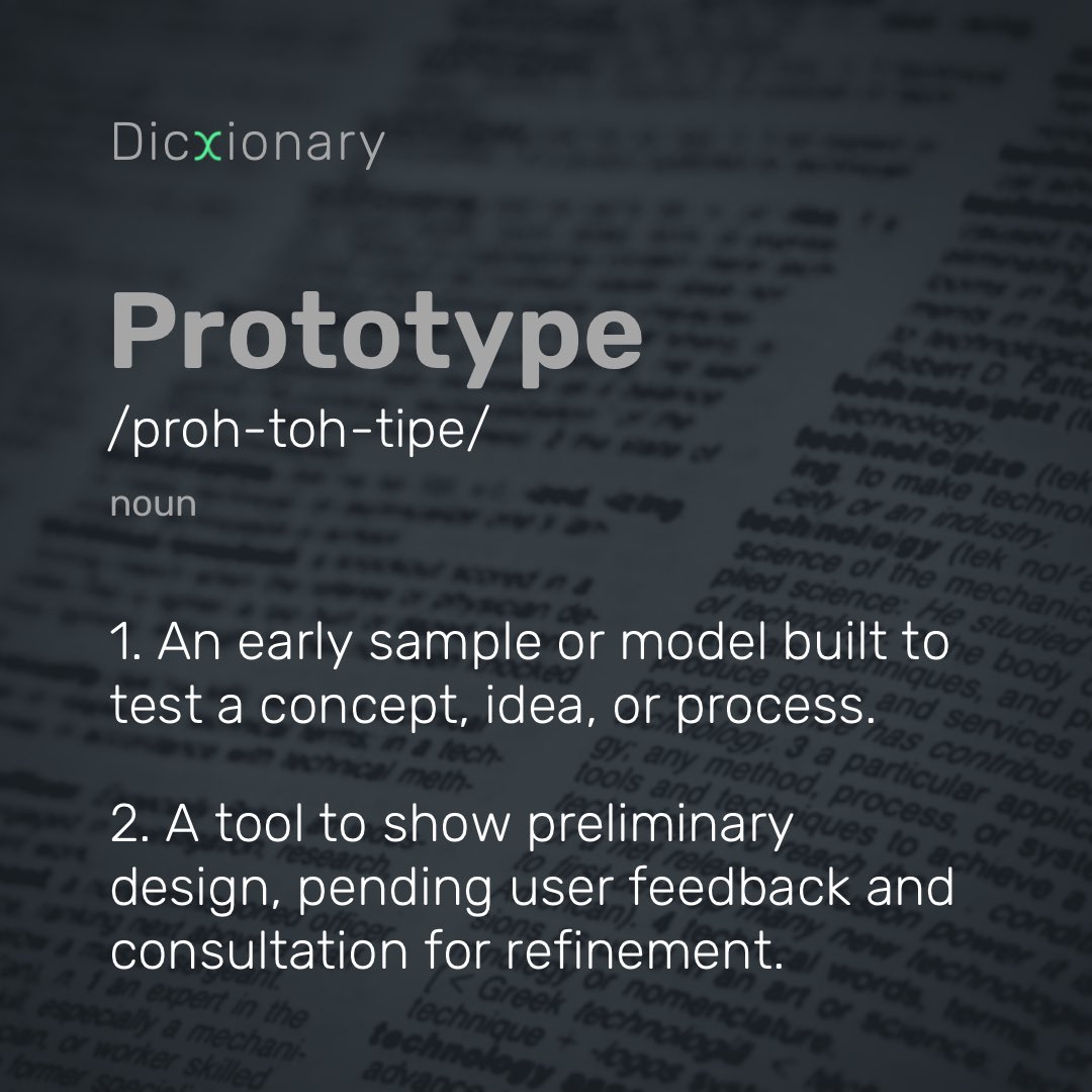 interacxion's tweet photo. An extremely important term for all the designers out there! 
Learn. Learn. Learn 

#designers #prototype #WordOfTheDay #design #learning https://t.co/ohduRZgBkK