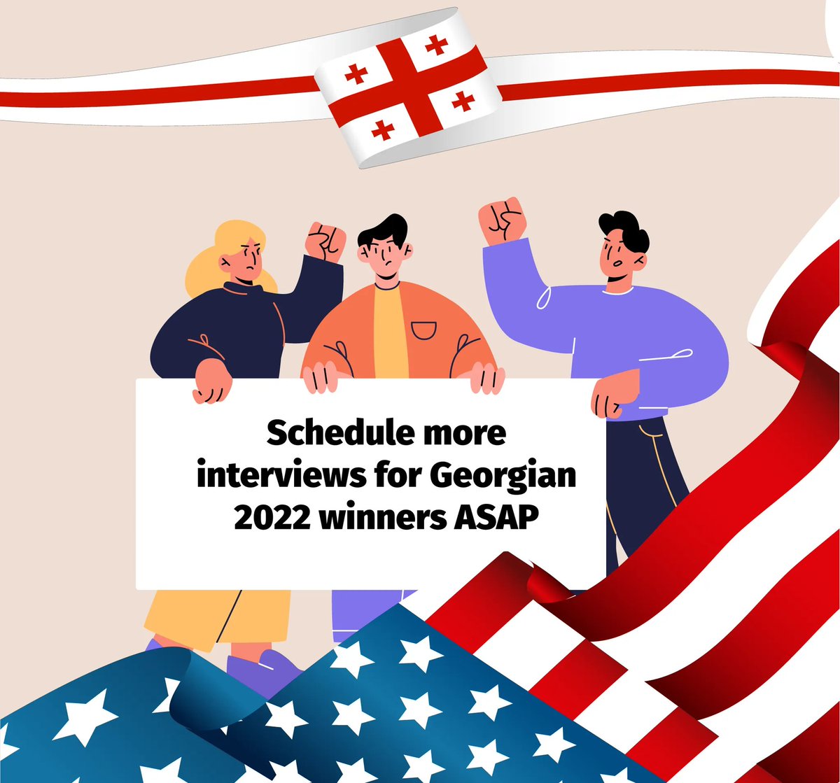 GelashviliPiko's tweet photo. Who and why deprives us of the opportunity to be a legal part of the most democratic country as USA🇺🇸?  We are human beings and not numbers!

Pls schedule more interviews, don't take our last chance... deadline is near🙏🙏🙏
@usingeo @POTUS https://t.co/eZRtcMHO4e