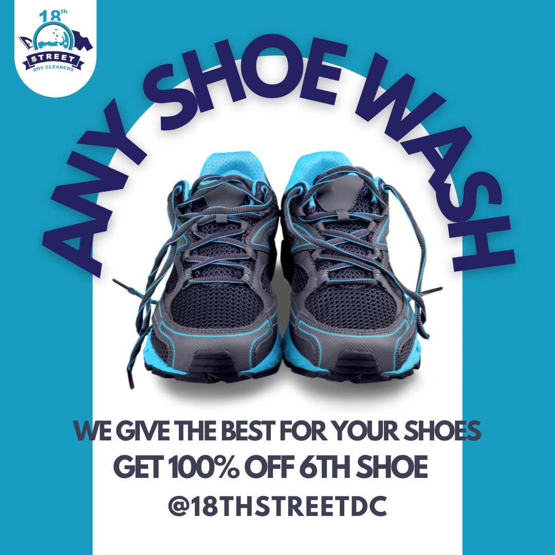 18thStreetDC's tweet photo. Any shoe wash!!

We give the best for your shoes like sneakers, trainers, suede and any washable shoes.

You get 100% off 6th shoe from us!

☎️:09099655555/09135532834
📍: 18th Street Building
Price List: https://t.co/PdNX00JydZ
 
#18thStreetDryCleaners #18thStreetDiscountWash https://t.co/tDFGrbbgBA