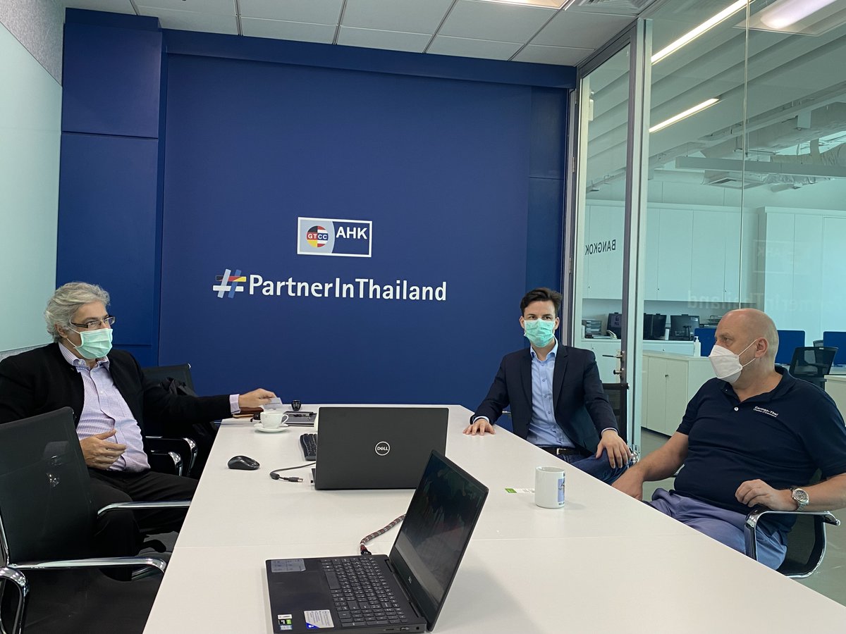 GermanThaiChamb's tweet photo. Let's save the forests! Thanks #RECOFTC team led by ED Dr. David Ganz for visiting us. GTCC looks forward to the cooperation on #TreeforALL program, partly funded by @BMUV. Stay tuned for more updates. #GTCC #PartnerInThailand #T4A https://t.co/pLbQsqjJly
