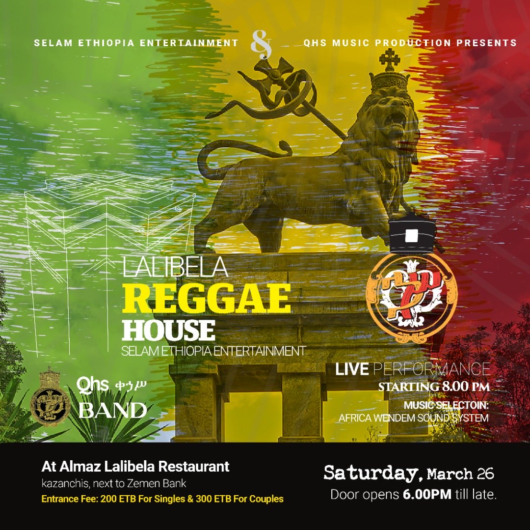 Qkhasmusic's tweet photo. Come and join Reggae House in Addis ! https://t.co/KJU3vShksq