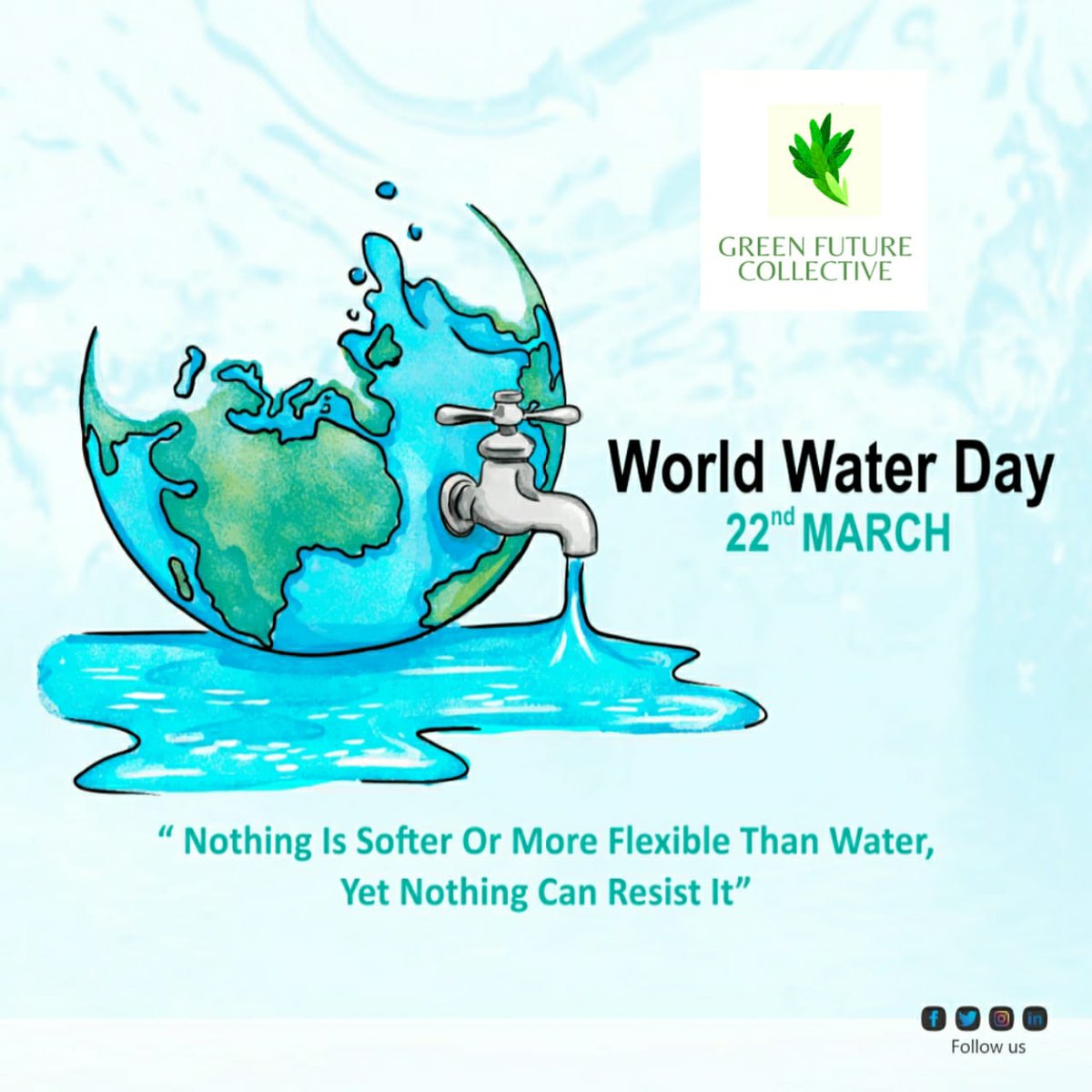 Water is central to human experience. This #WorldWaterDay , let's commit to its optimum utilisation and minimum wastage

#sustainability #ClimateCrisis #NGOs https://t.co/9HgHbn75ha