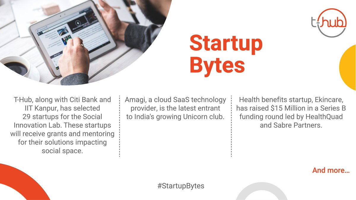 THubHyd's tweet photo. The startups selected for Social Innovation Lab will receive mentoring, Go-To-Market strategy support, seed funding & networking opportunities within the incubation ecosystems at IIT-Kanpur and T-Hub.
Read https://t.co/UAdRtO7v4C.
#StartupBytes
#InnovationEcosystem https://t.co/UbxO6DHhWV