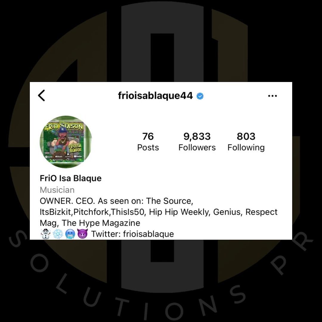 SolSolutionsPR's tweet image. Glad we were able to get our client @frioisablaque #verified on all social media platforms 🚀

#FRIO 🥶 #SolSolutionsPR