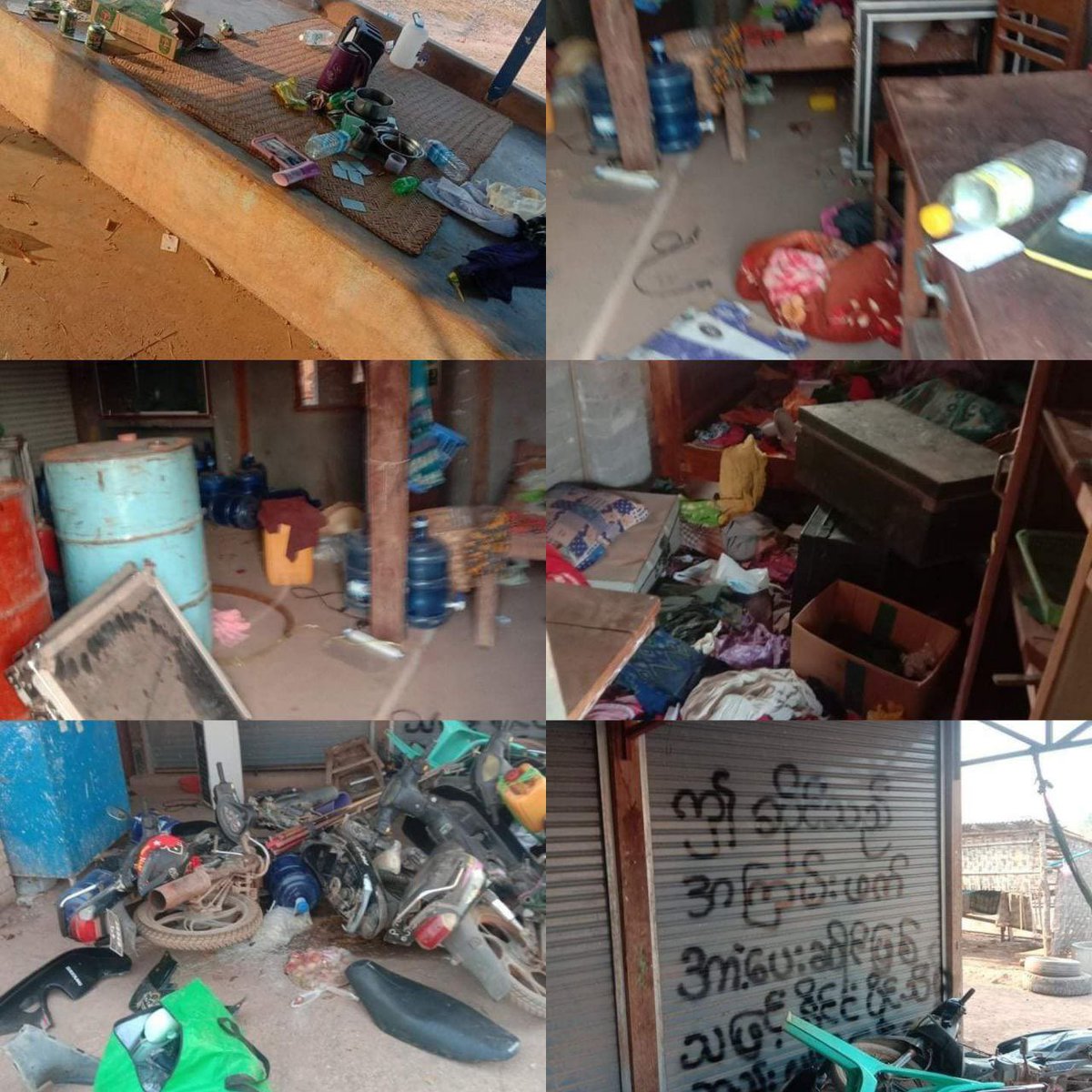 In Magway's Pakokku Dist, #Yesagyo Twp, Kyaukhtet Vlg: #MyanmarMilitaryTerrorists invaded, destroyed civilian houses and abducted 8 people including two 3 y/o children at around 5 PM on Mar 20.  
#2022Mar22Coup #WhatsHappeningInMyanmar
