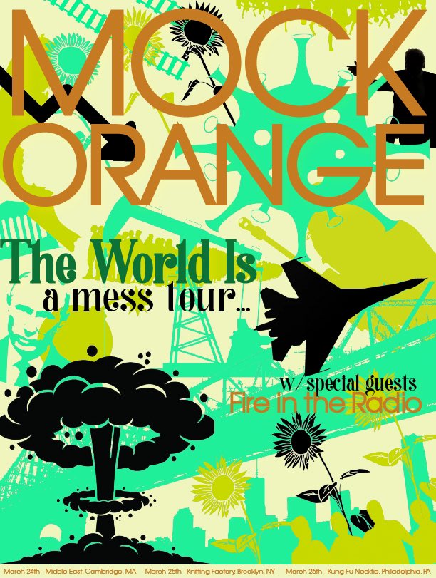 FireIntheRadio's tweet image. This week with @mockorange!        March 25 -The Middle East, Cambridge, MA
March 26 -Knitting Factory, Brooklyn, NY
March 27 -Kung Fu Necktie, Philadelphia, PA
