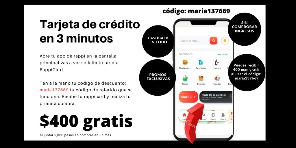 rappicardcodigo's tweet photo. ¡Últimos días! Recibe tu tarjeta de crédito rappicard en solo 3 minutos, usa tu código de referido que sí funciona: maria137669 https://t.co/JNEmhLBfw4