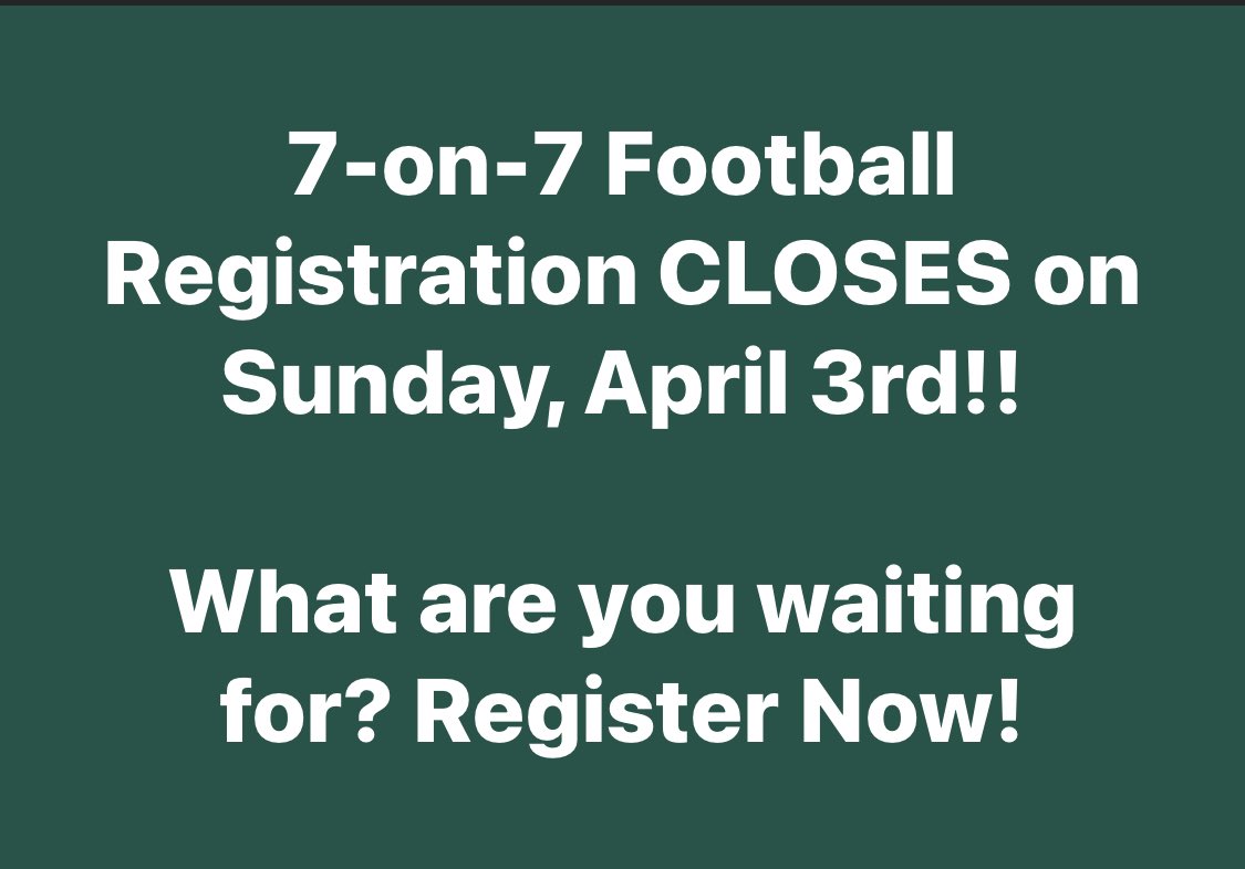 Register Now!! #7on7football #springfootball #grayslakecolts