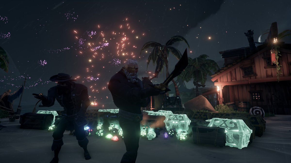 SmokeBeardTV's tweet photo. Crazy Night on the Seas, Happy Anniversary @SeaOfThieves To many more voyages on the seas!!! CHEERS! 

#SeaOfThieves 
#BeMorePirate 
#SoTShot 
#anniversary 
#birthdaysuit https://t.co/FfN9QGnnXn