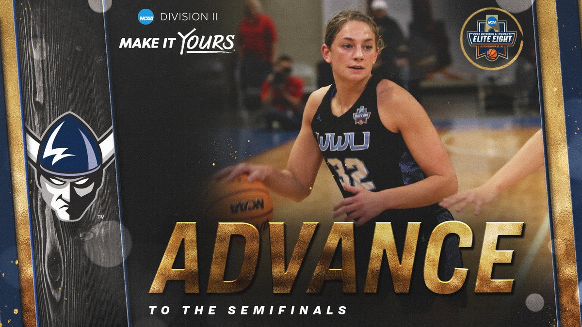 NCAADII's tweet image. Western Washington earns the final spot in the #D2WBB Elite Eight semifinals❗️

The Vikings ADVANCE ☑️

📰: on.ncaa.com/22D2WBBsp 

#MakeItYours | #NCAAD2