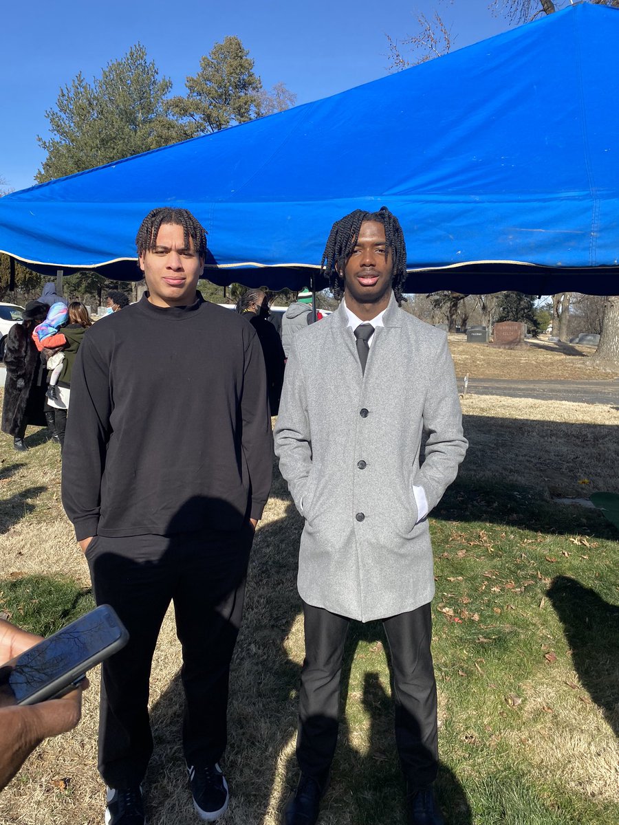 Me and my cuz <a href="/mcfadden_70/">Marques McFadden II</a> at my NaNa’s home going. He was All-State in Boise Idaho last season. I’m up next.