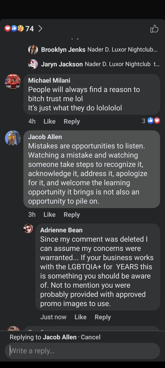 harleynerd's tweet photo. @veronicapearll @kerricolby He deleted a bunch of comments including mine... I'd hate to think someone who has been working with the LGBTQIA+ community for almost a decade is simply profiting off the talents of those he doesn't care to learn to address accordingly #callithowiseeit https://t.co/kE39yuHzGc