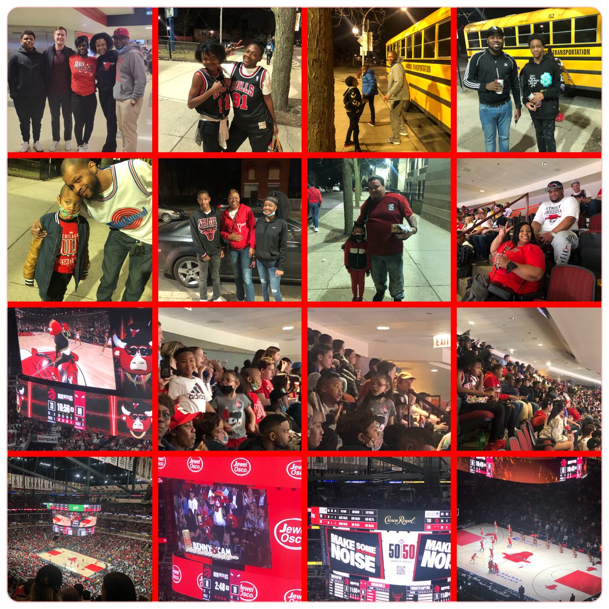 We had a GREAT evening 🤗🤗🤗 We took our scholars, their parents, and the staff to the Bulls game this evening “Bulls vs Raptors” of which the Bulls won 113 to 99 YAYYY 👏🏽 They announced our school and showed it on the screen. This was truly a FUN 🤩 and rememberable event.