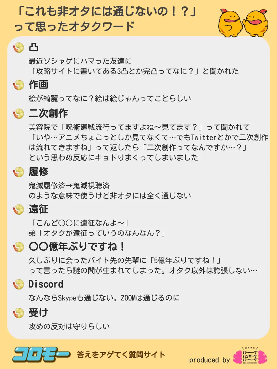 言ったらバレる？非オタには伝わらないオタクワード一覧www