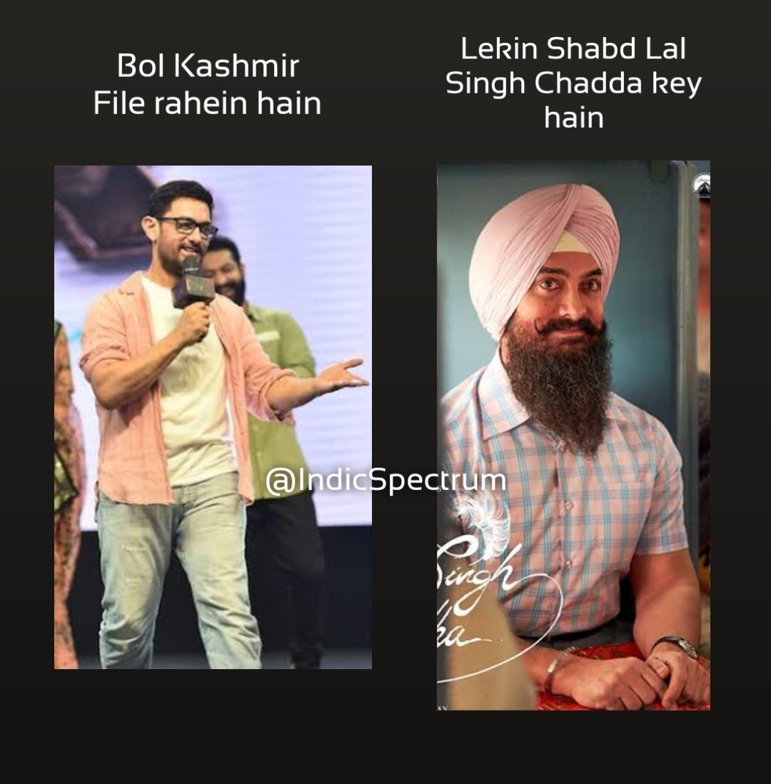 IndicSpectrum's tweet photo. #TheKasmirFiles  to bahanaa hai   #LalSinghChaddha key liye viewer jitanaa hai ... But people jst #BoycottBollywood https://t.co/IgGsCDKpAv