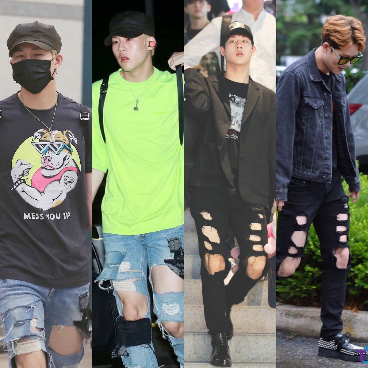 HEONHIVE's tweet photo. can jooheon bring back the thot jeans https://t.co/OYpder3dmV