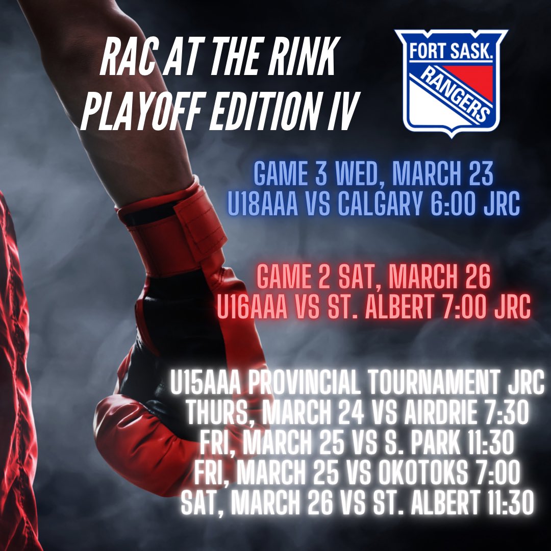 “Going in one more round when you don’t think you can - that’s what makes all the difference in your life” - Rocky IV

#NoQuit #RedBuckets <a href="/RAC_U18AAA/">Fort Sask U18 AAA Strike Group Rangers</a> <a href="/RAC_U15_AAA/">Fort Saskatchewan U15AAA Enhance It Rangers.</a> @fort_aaa