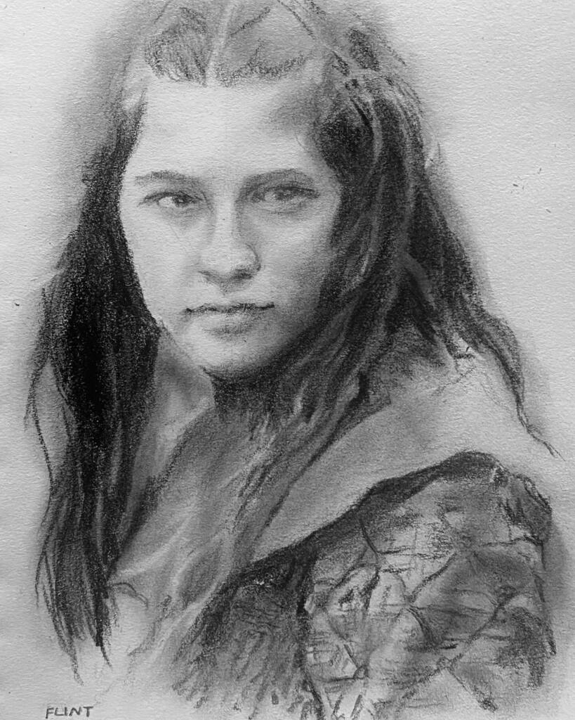 MichaelFlintArt's tweet photo. Counting down my @gameofthrones 100 portraits, Young Lyanna Stark played by @cordyhill_ is number 96.
Such an important character and she gets so little screen time.
#100GOTportraits #graphiteart #graphiteartist #graphitedraw #graphitedrawing #graphitesketch #pencilportr… https://t.co/pUCvoUiJ9s