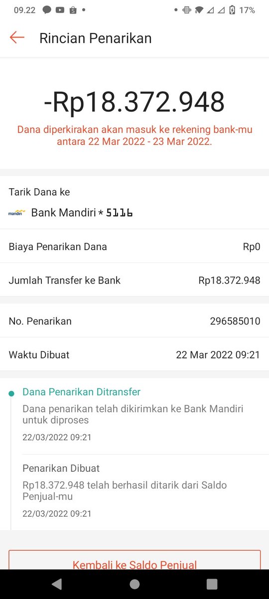 fsaputri1's tweet photo. Ini shopee eror atau apa sih ????? 
Narik saldo penjual kok malah tiba tiba log out. https://t.co/k8yloAqEau