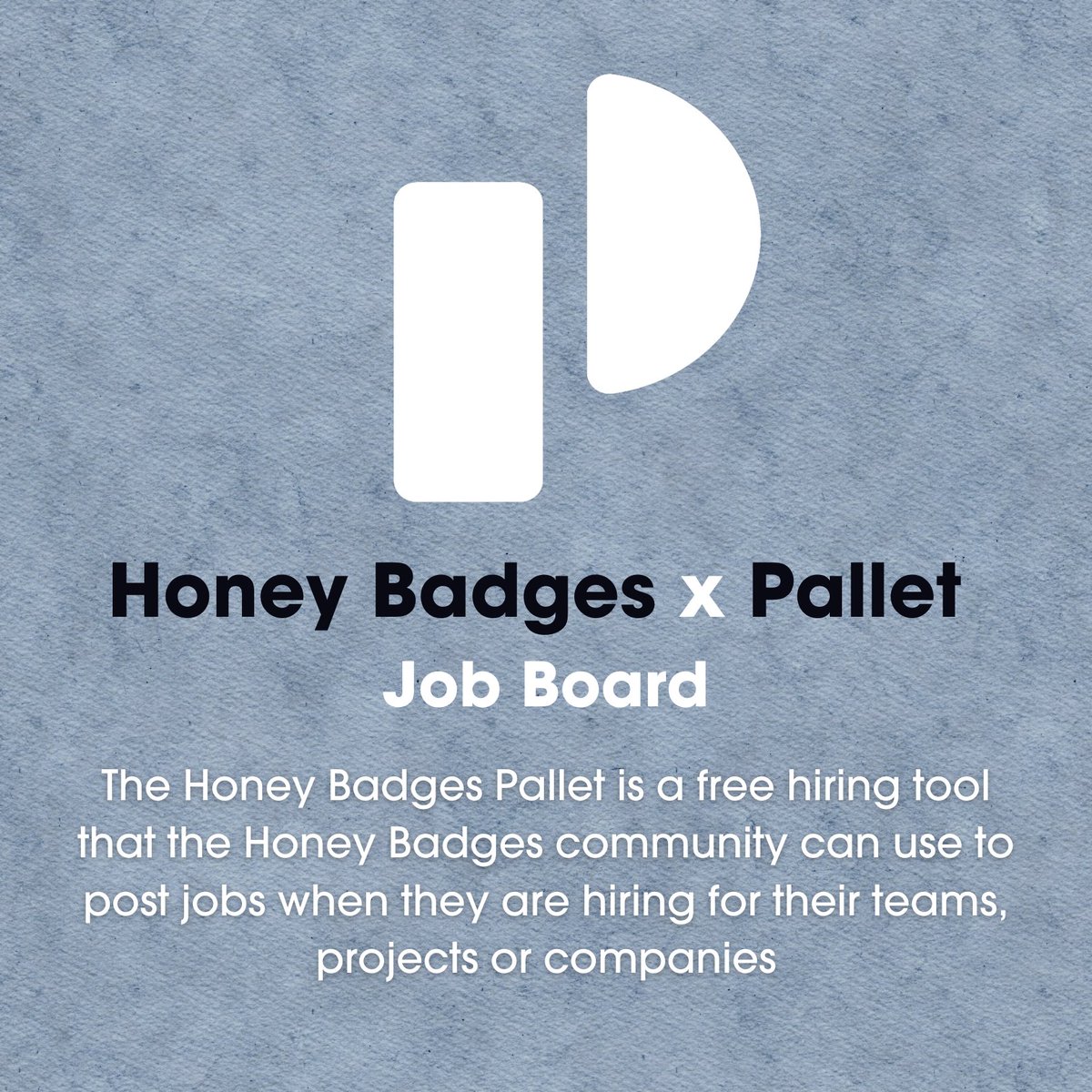 HoneyBadgesNFT's tweet photo. Members of our DAO have access to a private @Pallet_HQ job board to help them find the right people for their projects, teams or businesses from within a socially minded web3 community! 🐾✨ #HoneyBadges https://t.co/OaLaQ7IvPz