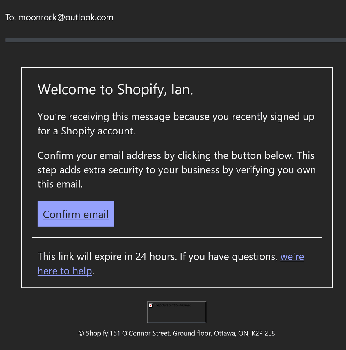 idk who you are, ian. but you should learn your email address.