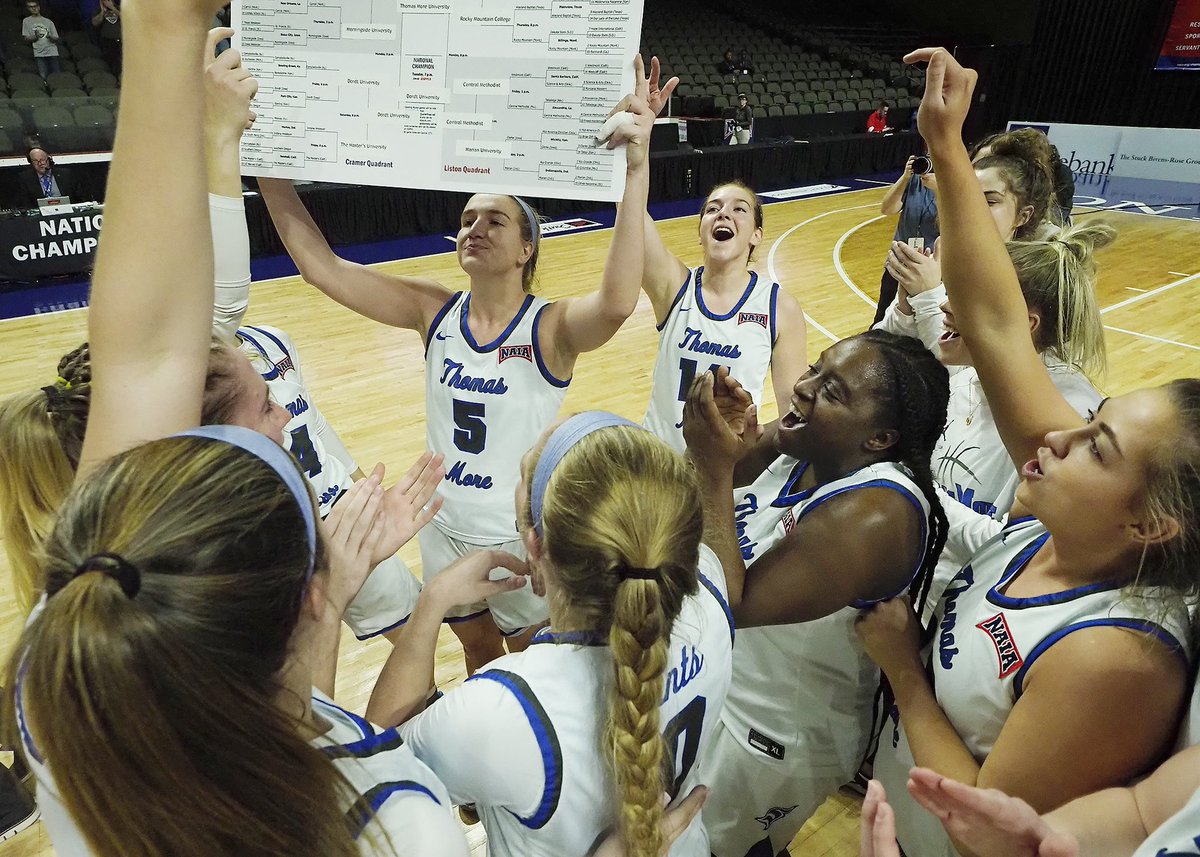 tmusaints's tweet photo. Women's basketball will play tomorrow night in the NAIA Women's Basketball National Championship Finals against Dordt at 8:00 pm on ESPN3. @TMWBasketball 

#LetsGoSaints https://t.co/7QRkj2avLC