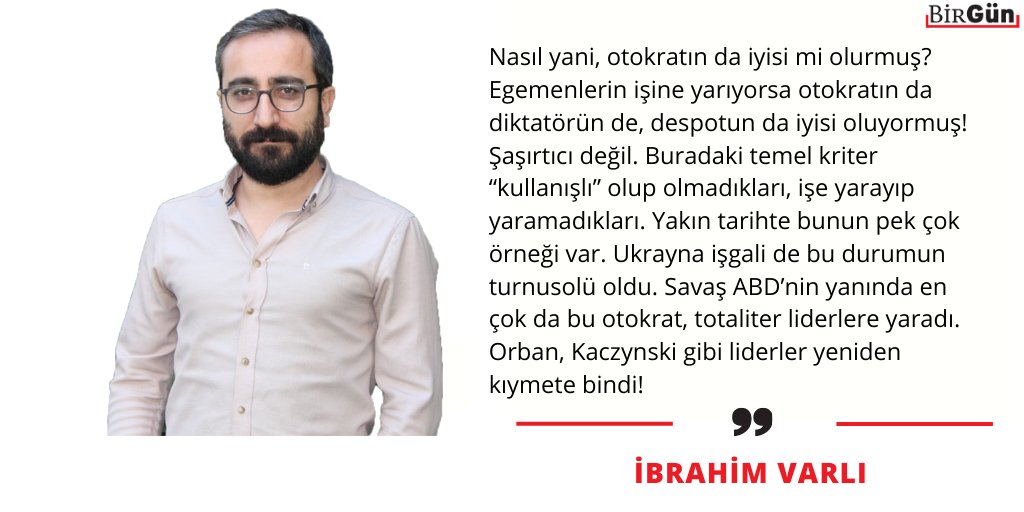 İyi ve kötü otokratlar
bit.ly/3D2j4Gb
İbrahim Varlı yazdı