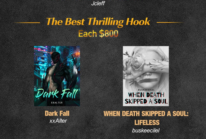 buskeecilel's tweet photo. God is Good. Super amazing.
I won Best Thrilling Hook on Stary Escaping Contest ๐ญ๐ญ thank you for giving me this chance @StaryWriting
"WHEN DEATH SKIPPED A SOUL"
link: https://t.co/ZyUfYheCaP
#novel #story #dreame #ringdom #writer #author #starywriting https://t.co/ogpZrMQUwa