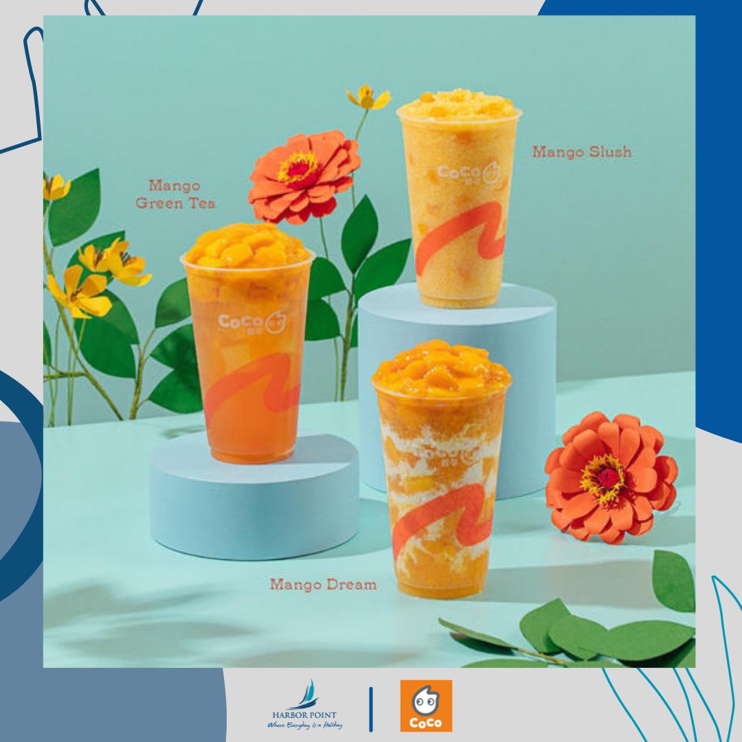 harborpointmall's tweet image. Go for Mango this summer☀️
🥭🍵Iced Mango Green Tea
Jasmine Green Tea + Fresh Mango 

🥭❄️Mango Slush
Ice blended Fresh Mango

🥭❄️🍦Mango Dream
Ice blended Fresh Mango + Salty Cream

Available for a limited time only. #CoCoFresh #AyalaMalls #HarborPoint