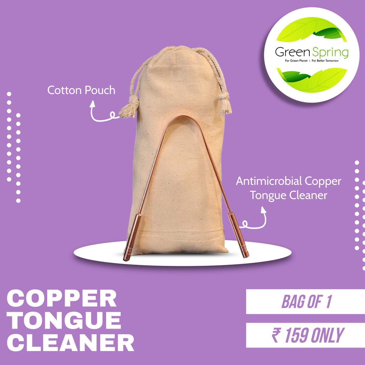 GreenSpring_in's tweet photo. Copper Tongue Cleaner with Cotton Pouch starting from ₹159 only 😛

Shop from - https://t.co/Zvsot5WSy7

#greenspring #copper #tonguecleaner #coppertonguecleaner #switchtoecofriendlyproducts #switchtosustainableliving #microplastic #plasticpollution #climatechange #refuse https://t.co/Vjl30jXlfn