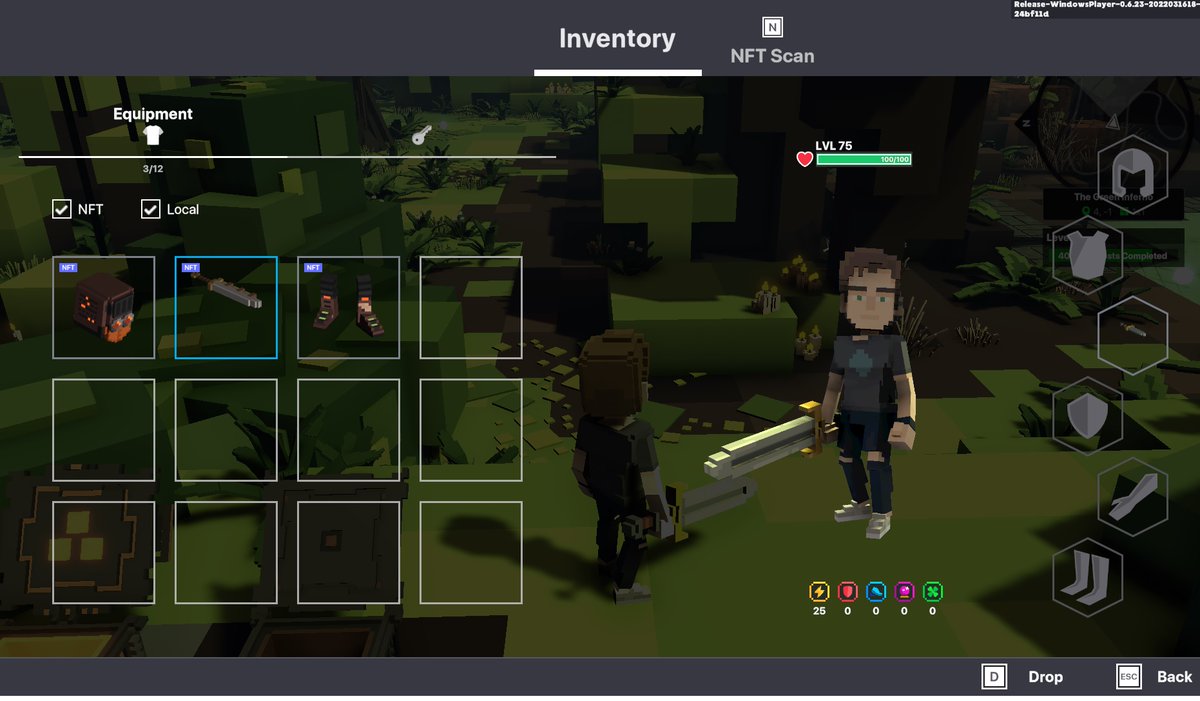 DeFi_Gamer's tweet photo. @TheSandboxGame I just participated in the daily #SandboxAlphaS2Contest for a chance to earn up to 1,000 $SAND! Starting March 19 - Gather the equipment. Check out my screenshot below!
👇 #SandboxAlphaS2 https://t.co/8vgg79lGan