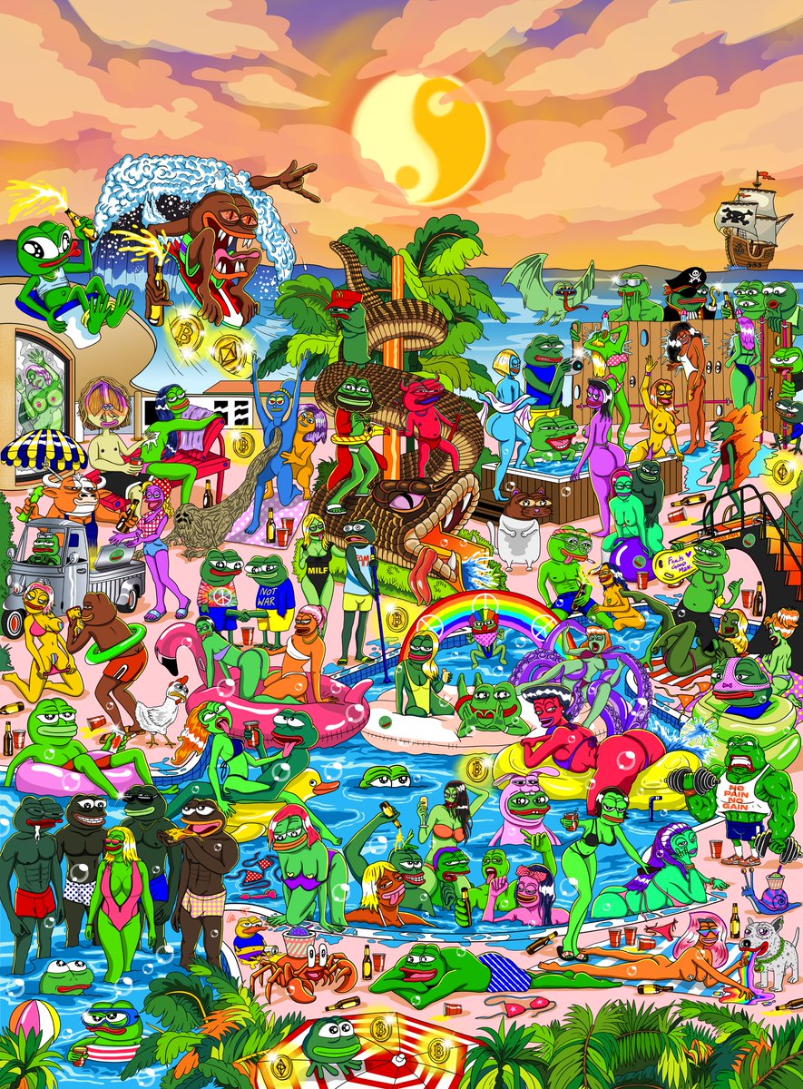 KDogszick's tweet photo. 🐸PARTY ALL THE TIME P3P3🥂
Let's have fun with endless parties
n have good memories together at this place

Check out this artwork by @KDogszick on @withFND 
hope you enjoy my artwork. @jaggedsoft @jaggedVIP 
👇
https://t.co/AnrKHAhHmR

#pepe #pepethefrog #FrogFam #NFTCommumity https://t.co/1DOmtJV69N