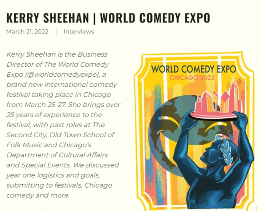 Go check out the great interview over at comedygazelle.com. We're days away from the start of the inaugural World Comedy Expo. Do you have your tickets yet? 🎟🎟

👉 comedygazelle.com/interviews/f/k…

#WorldComedyExpo #WCXFest2020 #Chicago #ComedyFestival
