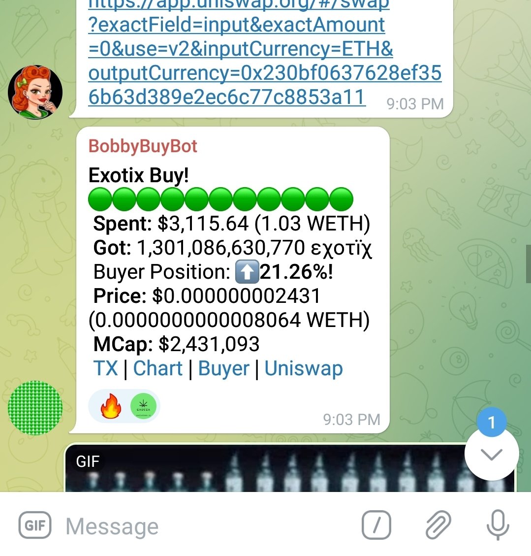 Smart investor knows what's coming. Come take a slice of this juicy @exotixtoken dip. Over 1 trillion for 1eth! We won't see this price again 💨💨 #Exotix #Etherum #NFTs #100xgem #1000xgem #weed #CannabisCommunity